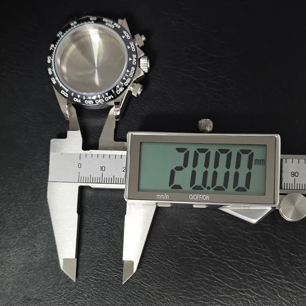 39,3mm Herrenuhren Stahlgehäuse Passend für VK63 Uhrwerk Uhrenzubehör Uhrenteile Passend für 20mm Armband Uhrenbox – Detail 9