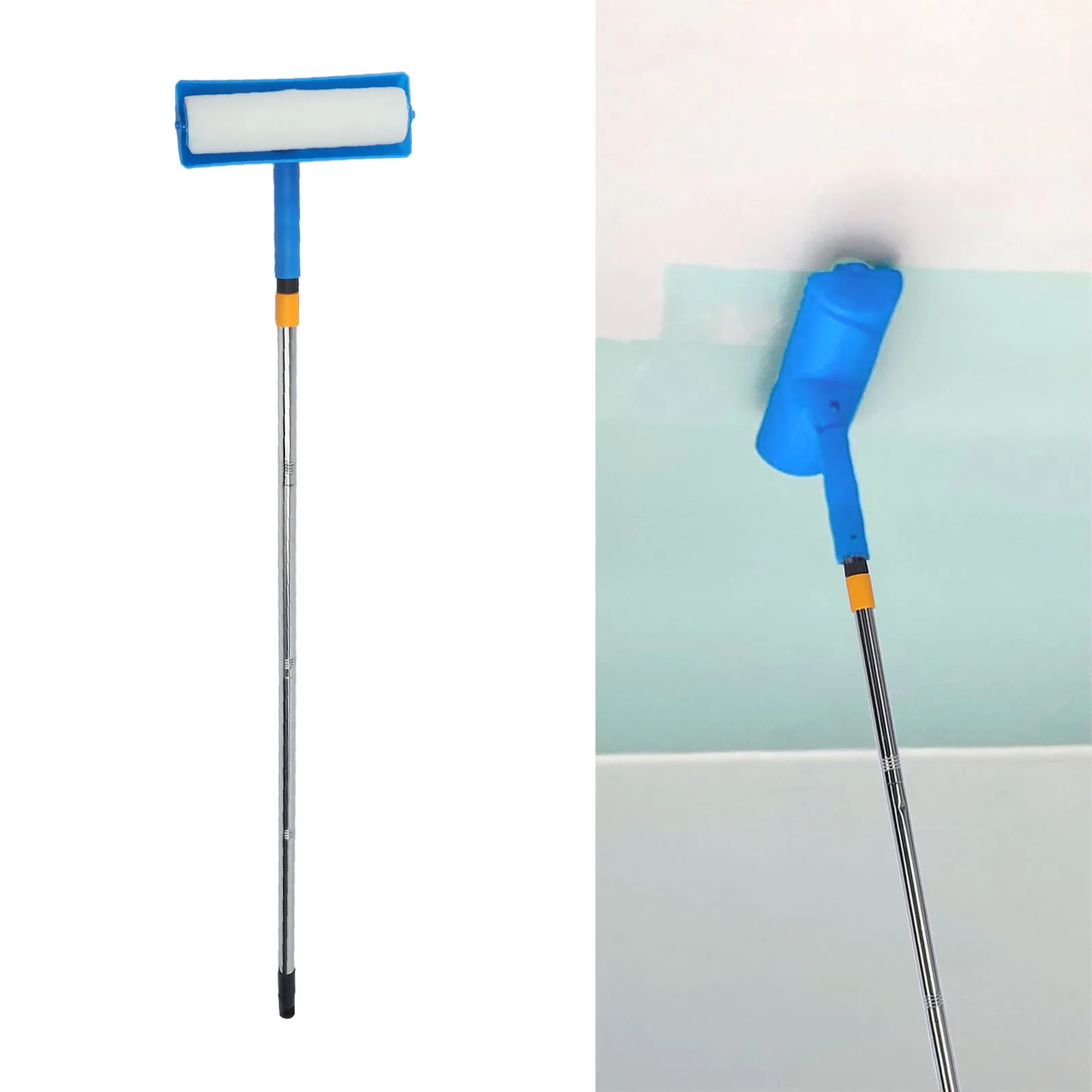 

10-дюймовый потолочный валик для краски с валиком, регулируемый многоразовый, против брызг для окна, двери, сада, гаража