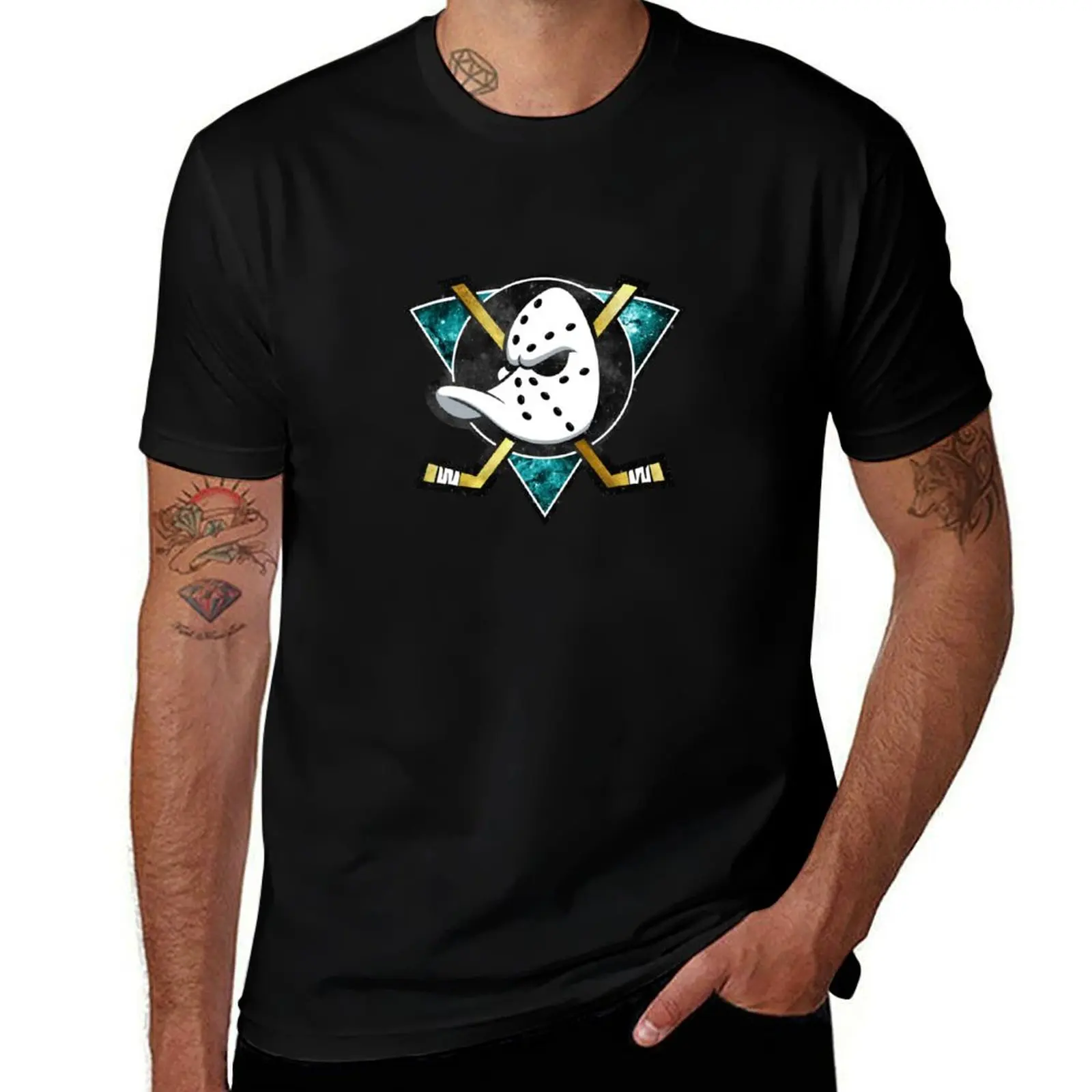 Mighty Ducks of Anaheim Galaxy Logo T-Shirt vintage t shirts blanks funny t shirts men