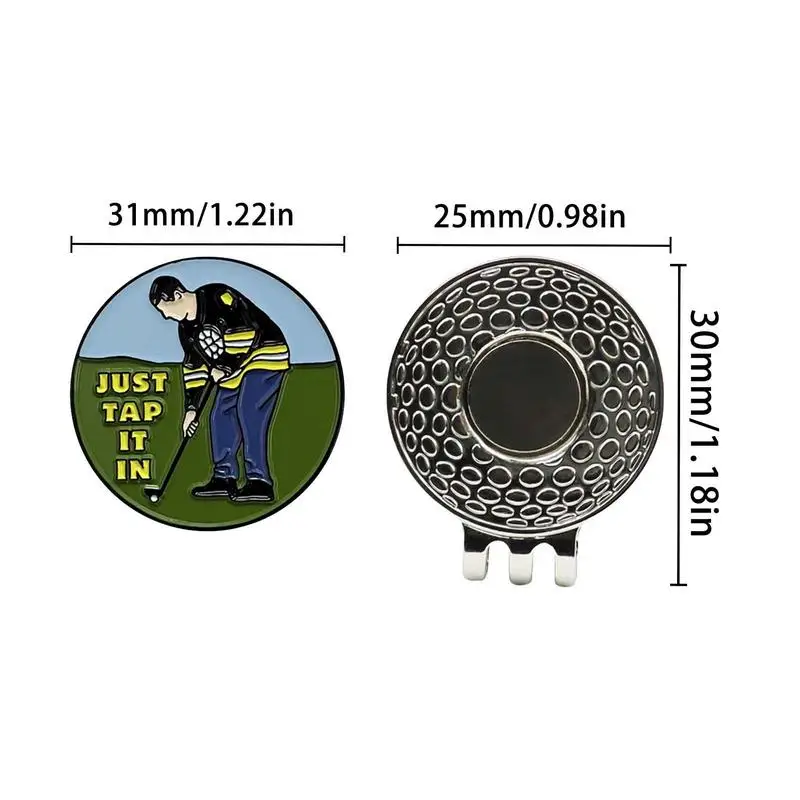 Golf Marker Ball Position Golf Hat Clip Grappige Magnetische Metalen Golfclips Golf Cadeau Accessoires Benodigdheden Drop Shipping