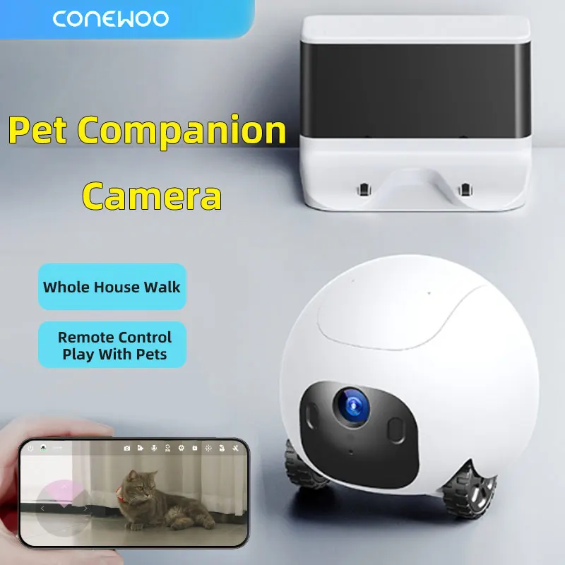 Conewoo Pet Companion Monitoring Robot Can Move Home Wireless Smart HD Camera