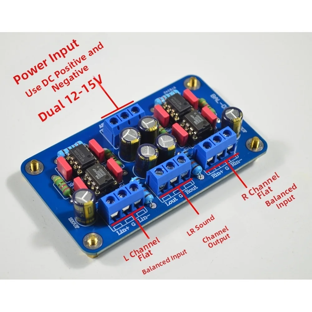 FOR SSM2141 For Audio Converter Board Balanced XLR Input to For RCA Unbalanced Output for For Audio Performance