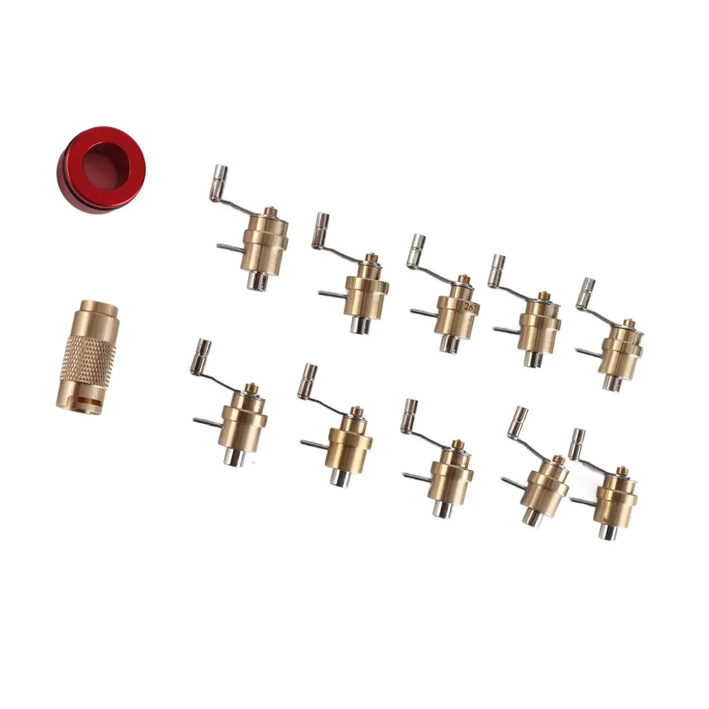 10Pcs Full copper material Mainspring Winder Precision design Solid structure Mainspring Coiler Professional specification
