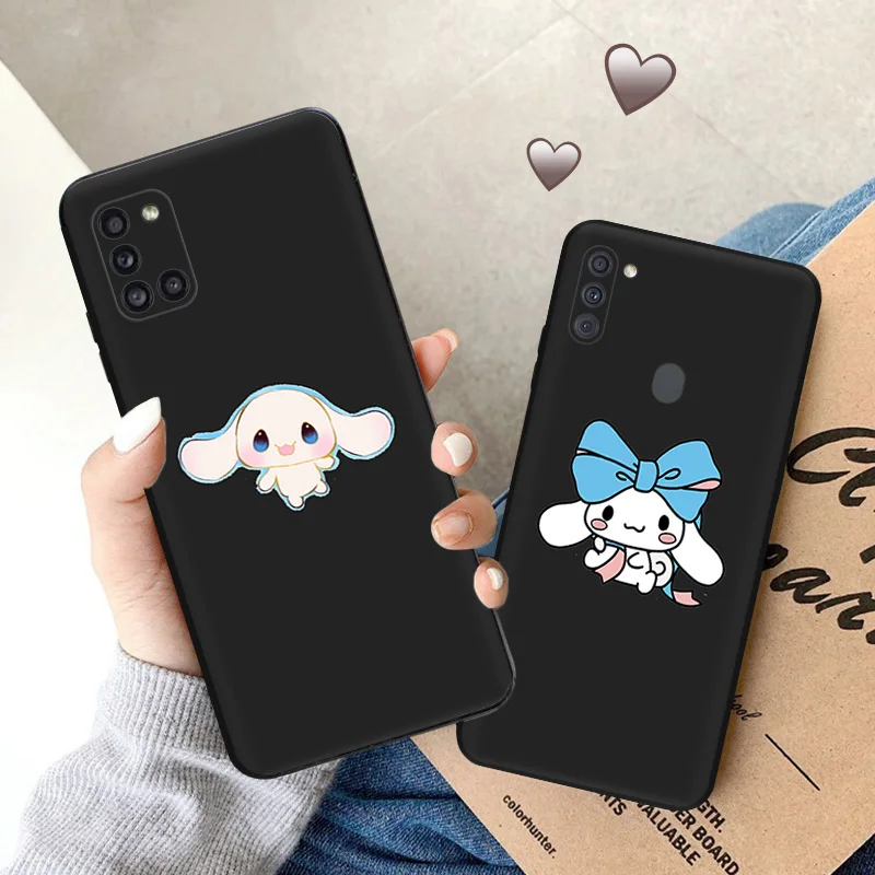 Phone Case for Samsung Note 10 Plus 9 8 A35 A55 S9 S8 A50 A70 A40 A41 A42 A06 A04 A05 A50S A70S cinnamoroll Matte Back Cover