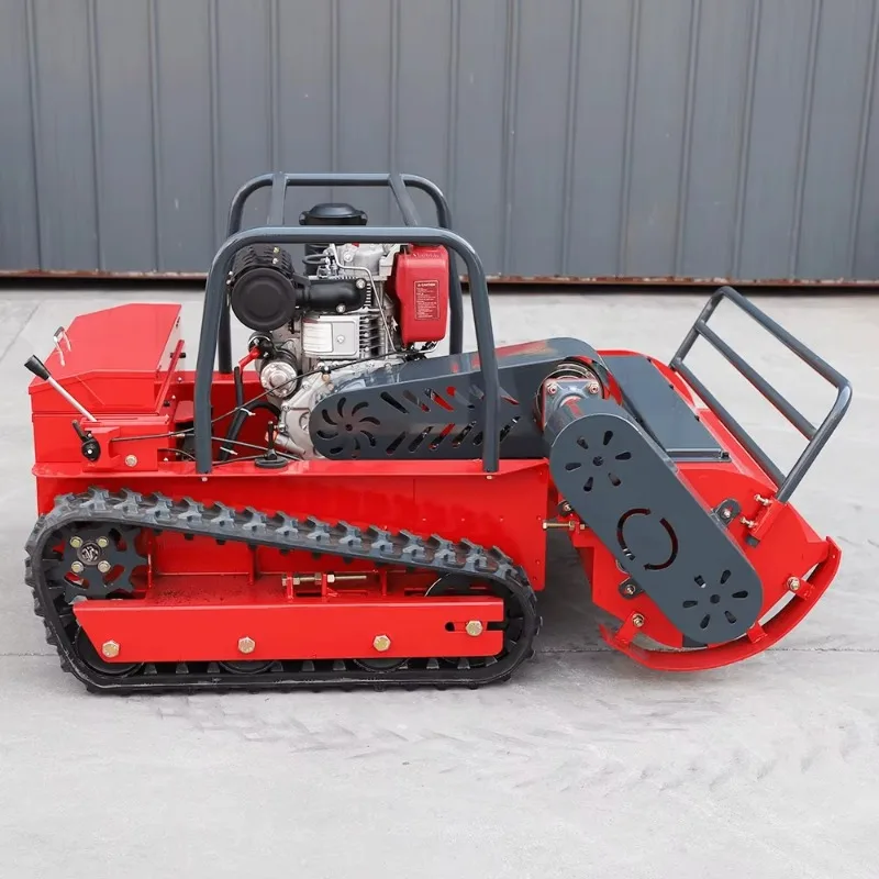 Customized Flail Mower Farm Heavy Duty Remote Control Crawler Lawn Mower All Terrain Grass Cutting Machine