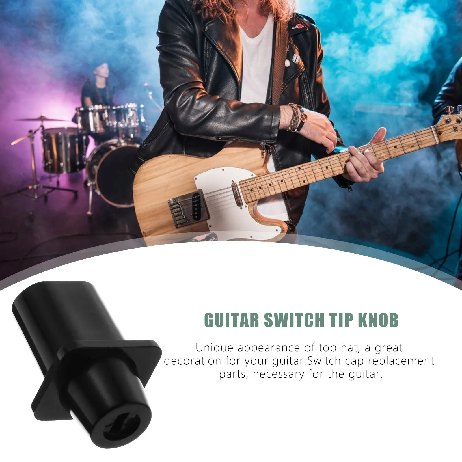 

8 Pcs Electric Guitar Switch Cap Accessory Tuning Hat Parts Toggle Tips Swtich Pointy