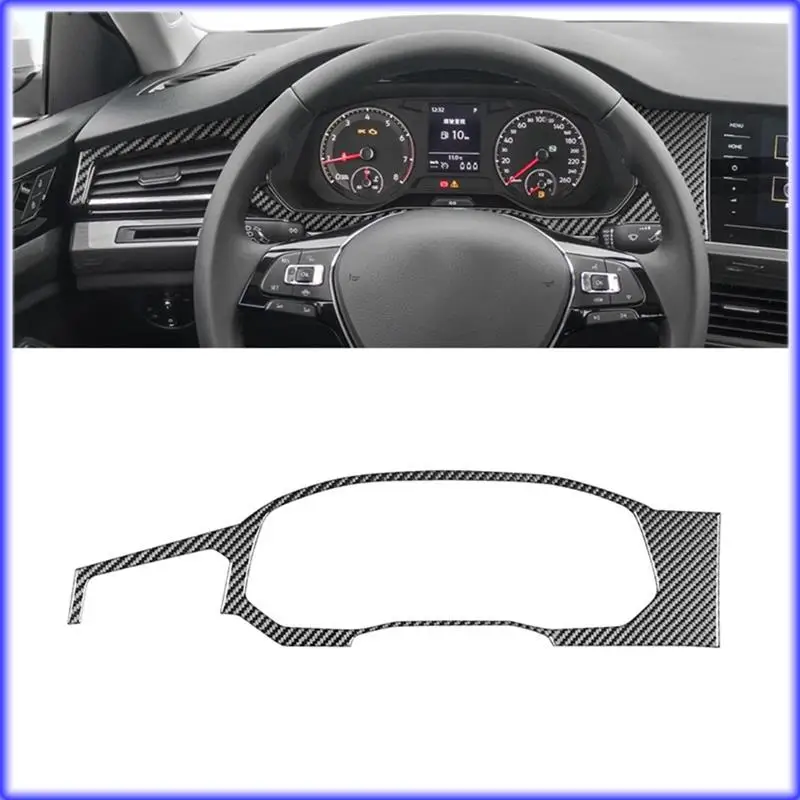

A82E-For Jetta Mk7 Bora 2019-2023 Carbon Fiber Central Console Dashboard Panel Trim Accessories