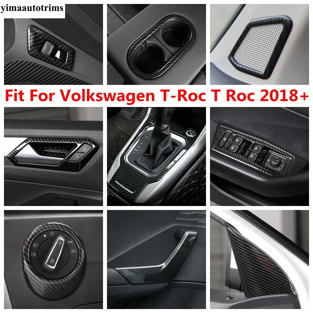 

Shift Gear Panel Water Cup / Speaker / Window Lift /Pillar A Frame Cover Trim Accessories For Volkswagen T-Roc T Roc 2018 - 2022