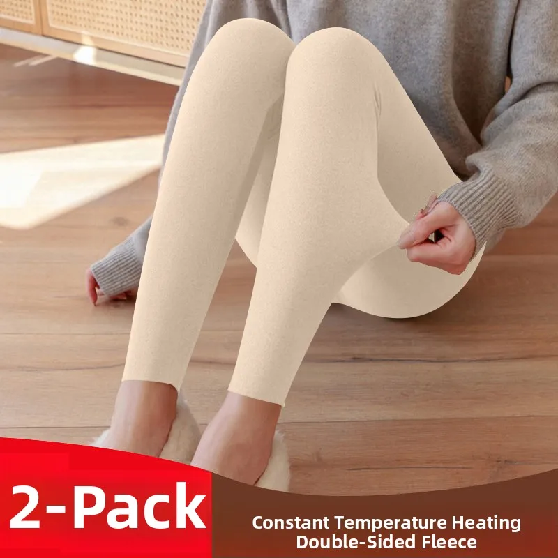 

Women's Inner Wear Autumn Pants Thermal Cotton Wool Tight Fit Slimming Long Pants Polyester Spandex Blend Base Layer Tights