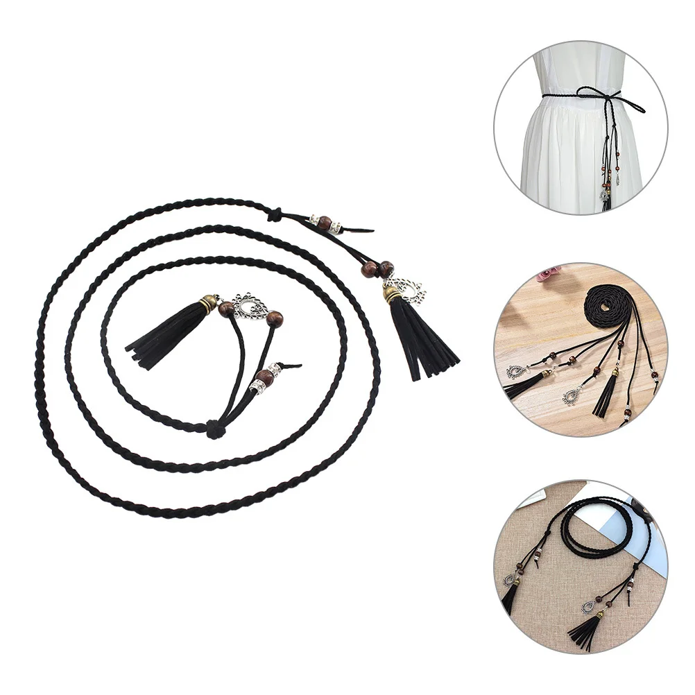 

Women Waist Belt Fashion Rope Dress Belt Tassel Adjustable for Dresses Pants Skirts Elegant Waistband Womens Belts for Dress