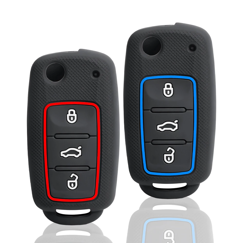 2026 New Car Key Case for silicone cover for VW Volkswagen polo passat b5 golf 4 5 6 jetta mk6 tiguan Gol CrossFox Eos Scirocco