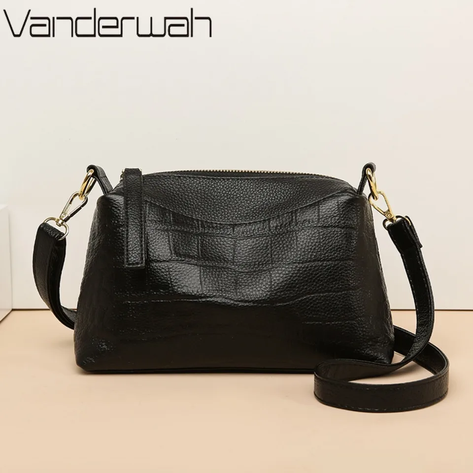 

Женская сумка через плечо из 100% натуральной кожи с каменным зерном, роскошные женские однотонные сумки-мессенджеры, сумка-тоут