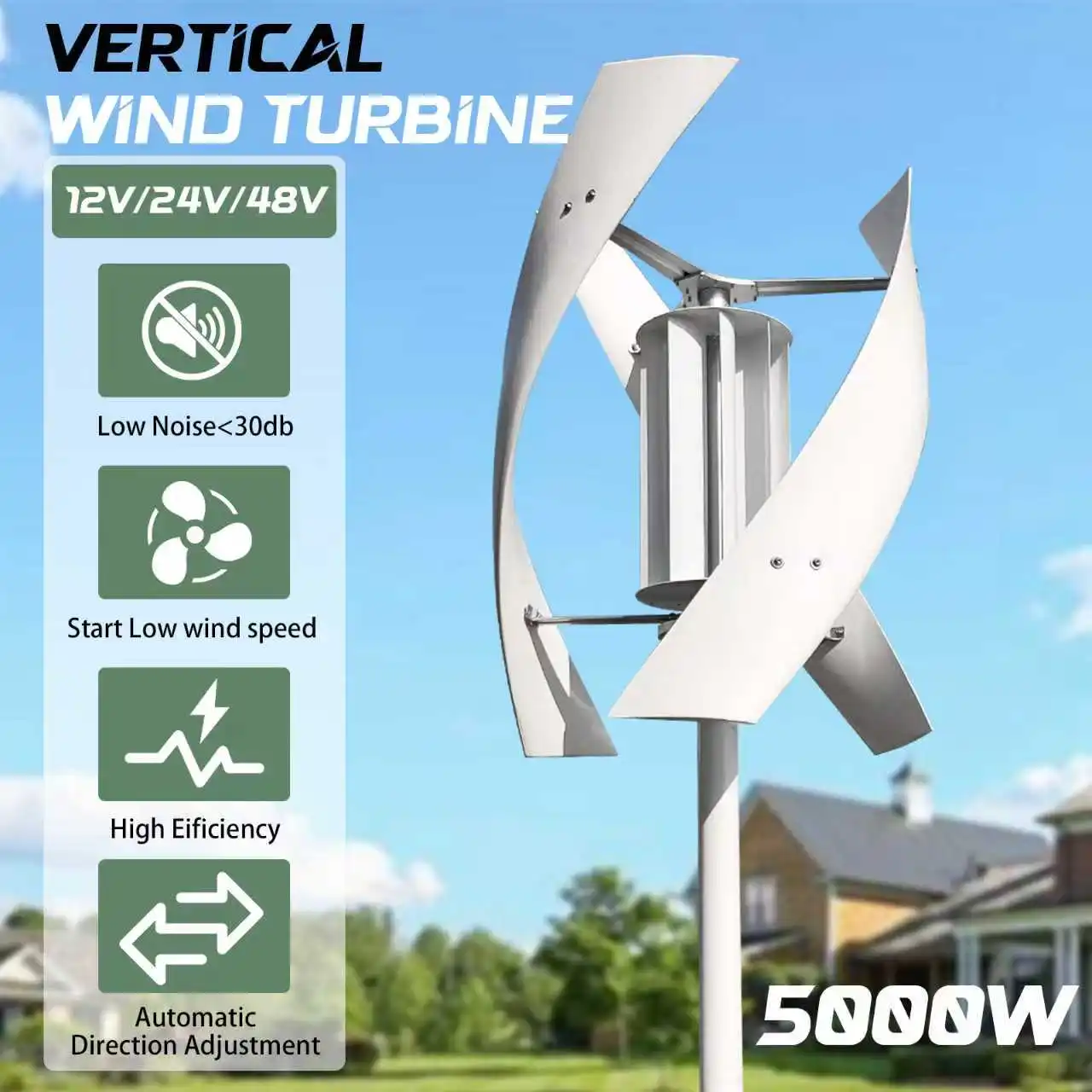 

5000W Turbocharged Solar System With Free Charging Controller Family Farm 220V With Lithium Battery Daily 15KWh