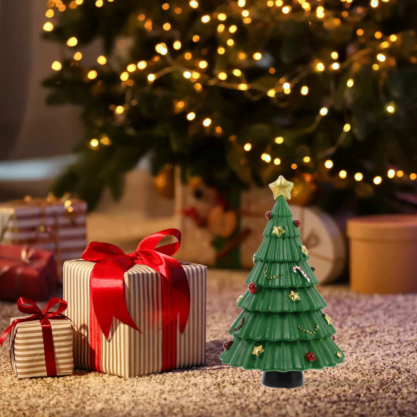 

1pcs Artificial Christmas Tree Decorations Mini Landscape Trees Small Snow Scene Figurines Festive Tabletop Spruce Ornaments