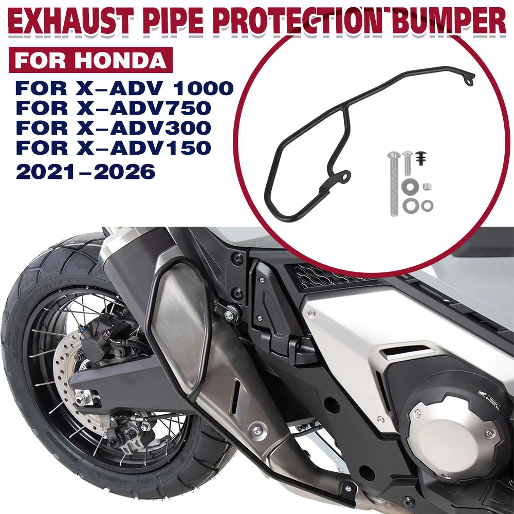 X-ADV750 Stahl-Kollisionsstange Auspuff-Schalldämpfer-Rohrschutz Stoßfänger-Rahmenschutz für Honda X-ADV 150 300 750 1000 XADV 2021-2026