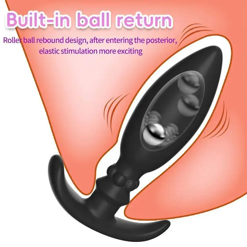 Anal Beads with Gravity Steel Ball Butt Plug Sex Toy for Men Women Prostate Massage Silicone Adult Couple Pleasure Anal Training