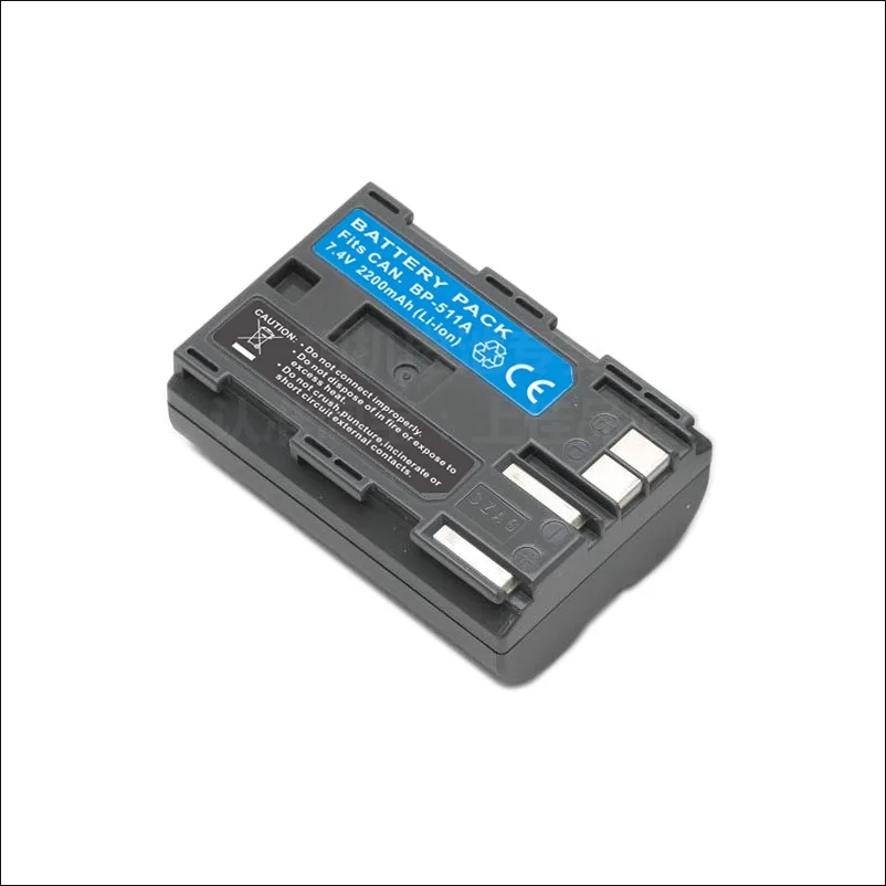 2200mAh BP-511A BP511A BP-511 Camera Battery For Canon EOS 300D 10D 20D 30D 40D 50D D30 D60 5D G6 OS 30D 40D USB Battery Charger