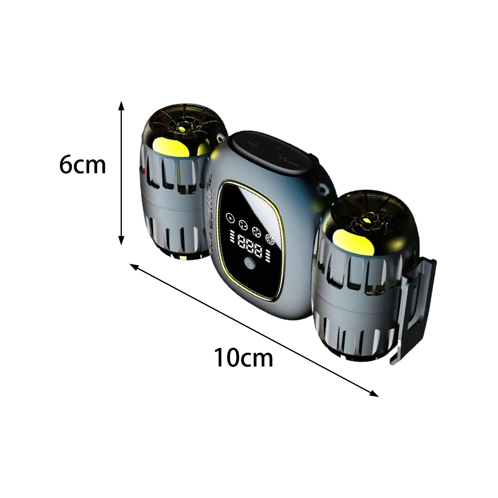 Ventilateur mains libres à clip de taille, ventilateur de cou portable réglable, 4 vitesses, jardinage, camping, randonnée, ferme, voyage, 12000mAh