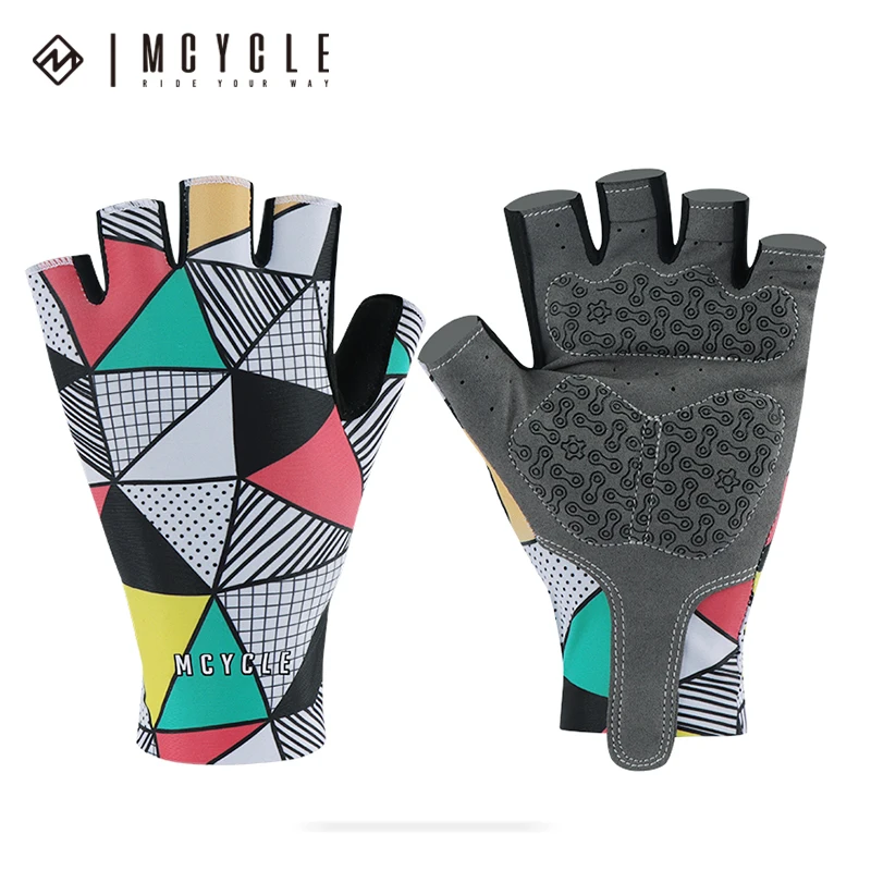 Mcycle Half Finger Cycling Gloves Shock-Absorbing Weight Lifting Gel Palm Protection Bike Bicycle Gloves Sports Gym Gloves men