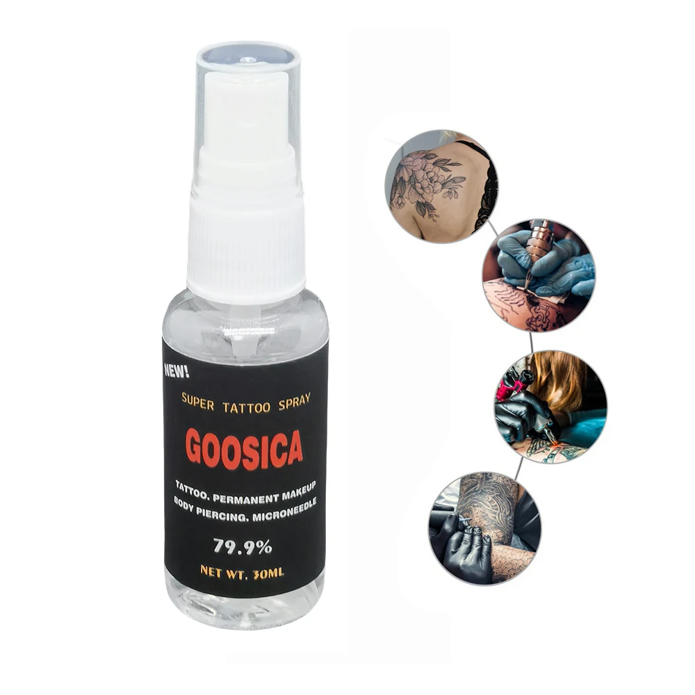 79.9% Goosica Tattoo Spray Secondary Spray During Permanent Makeup Microblading Piercing Tattoo Auxiliary Procedure 30ml - Image 2