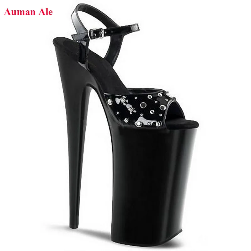 20CM ultra high heel sandals nude thick sole high heels spring toe fish mouth fashion wedding shoes fashion catwalk shoes