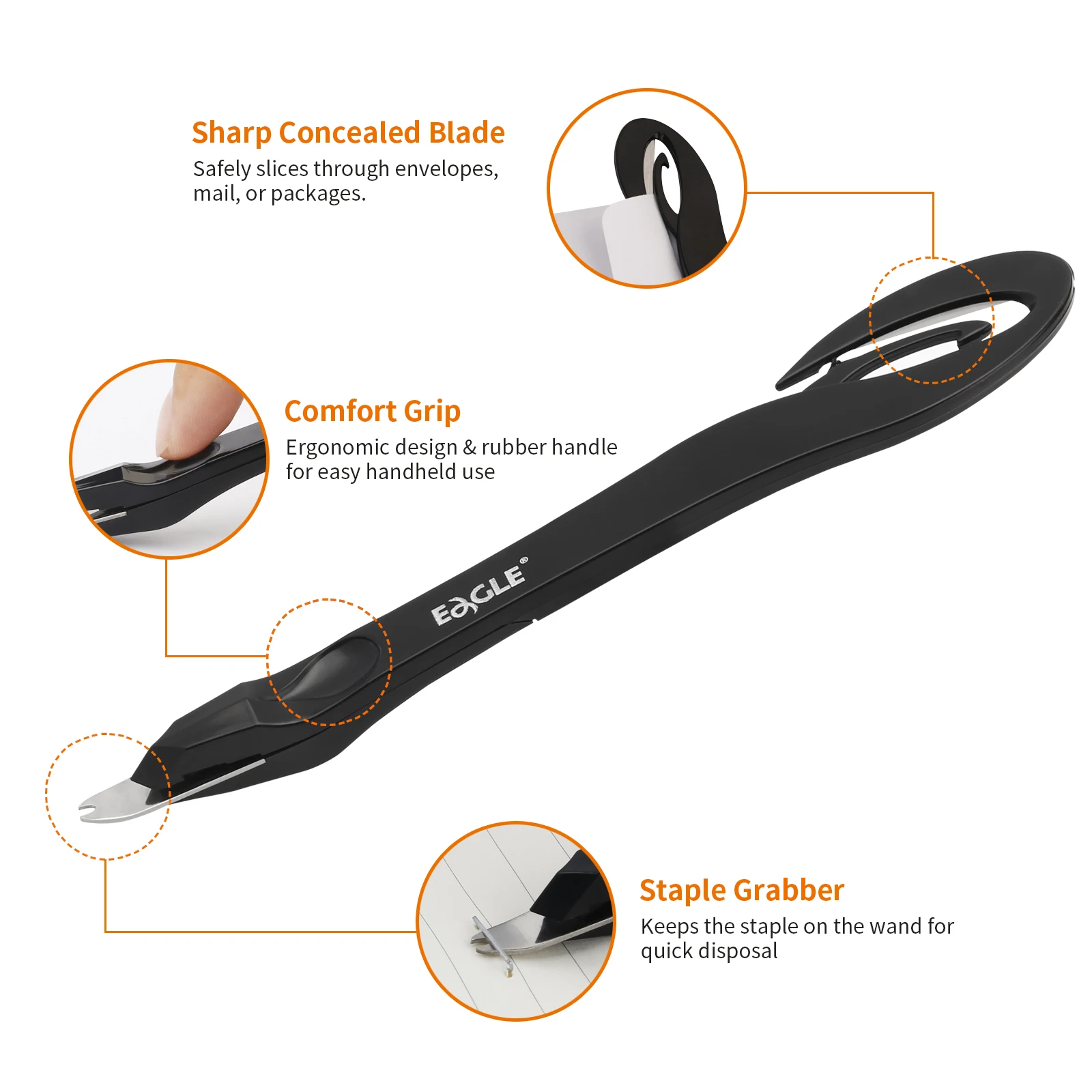 Heftklammerentferner, Bürohefter, Heftklammerentferner, leichter Heftklammerentferner, Umschlagöffner