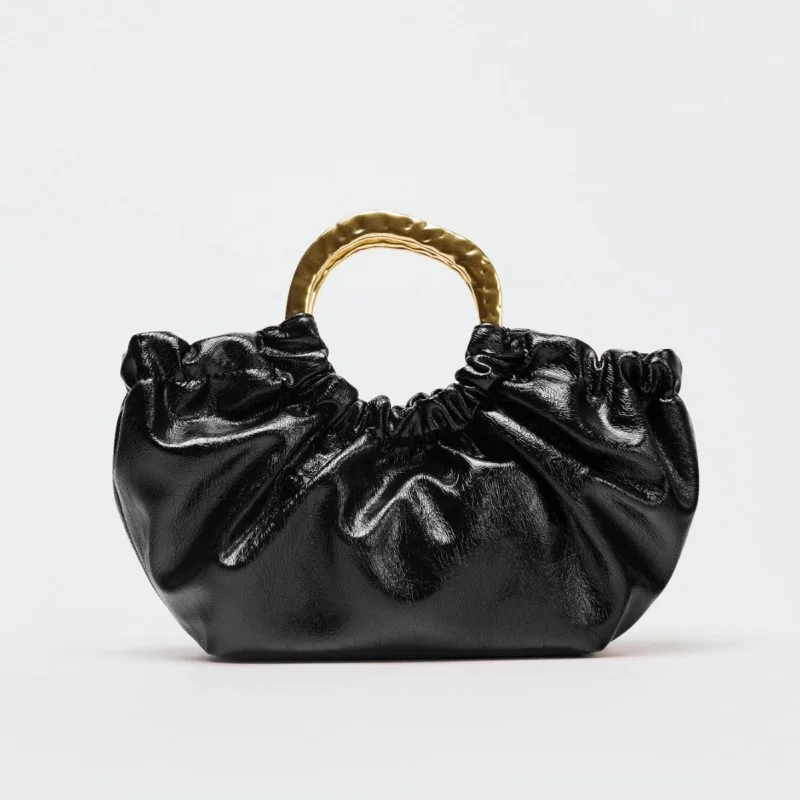 

Сумка-полумесяц с плиссированным дизайном, модная сумка-облако из мягкой искусственной кожи для женщин, простая сумка через плечо, городская сумка для поездок на работу