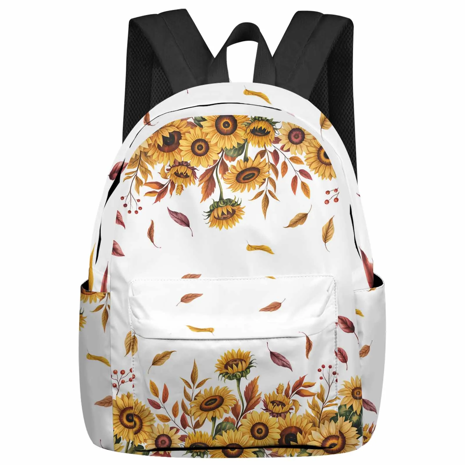 

Retro Sunflower Autumn Leaves Backpacks Teenagers Student School Bags Men Women Travel Mochila