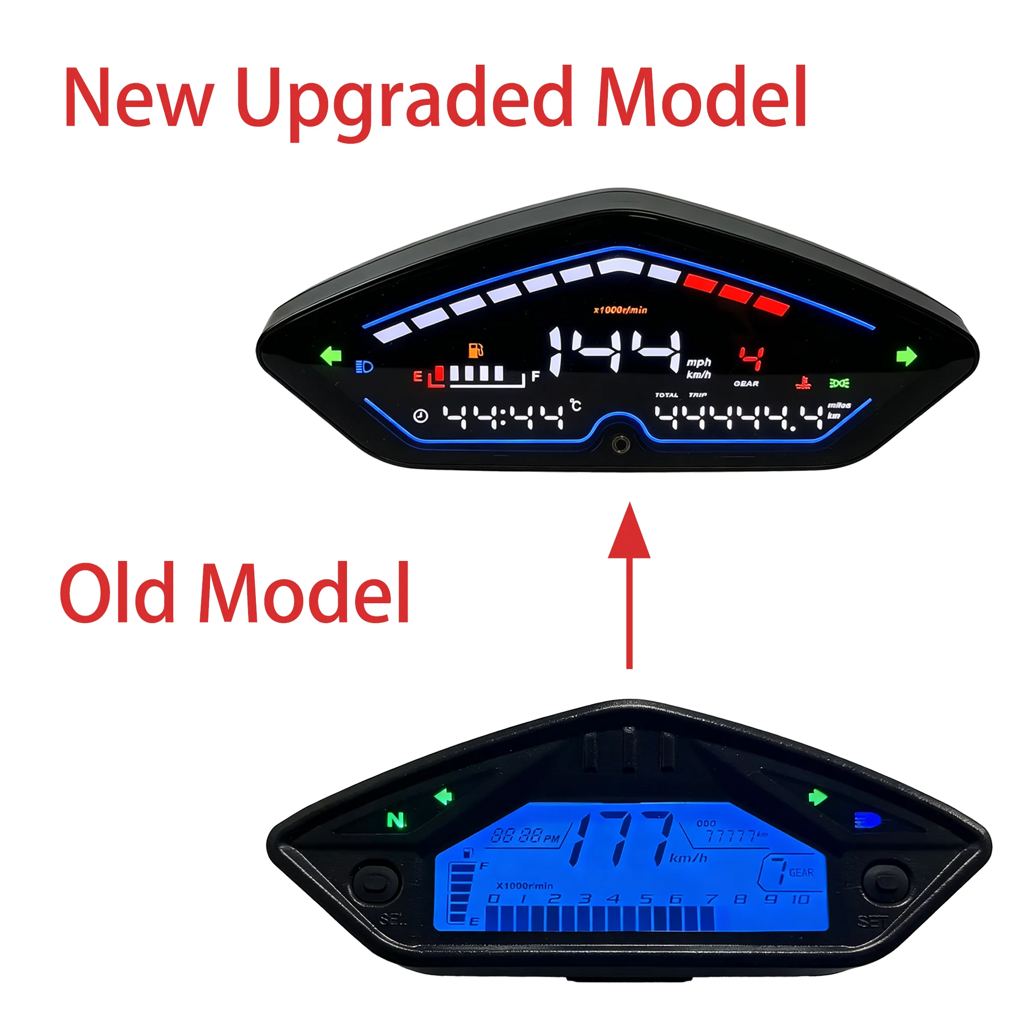 Nuevo Velocímetro para Motocicleta, Pantalla Digital LED, Tacómetro, Tablero de Instrumentos para Senke Tekken 250 SKUA 250 Adventure
