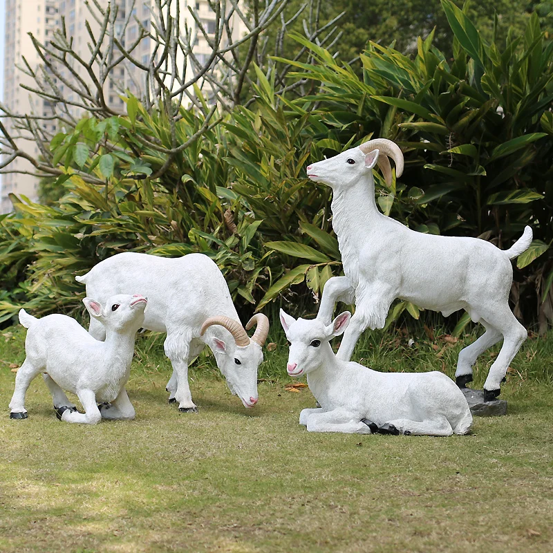 MJY outdoor garden simulation blue sheep panyang lawn farm fiberglass landscape ornament