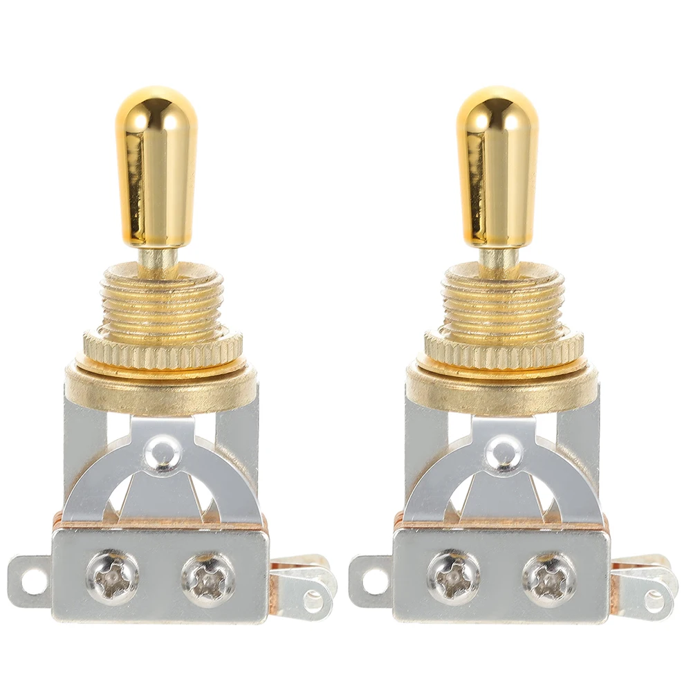 

2Pcs Guitar 3 Way Metal Toggle Switch Pickup Selector Replacement for Style Electric Guitar Accessories Toggle