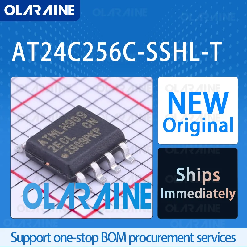 

5/10/100Pcs AT24C256C-SSHL-T SOIC-8 electrically programmable read-only memory RoHS 2-Wire, I2C 32 k x 8 Voltage 5.5 V