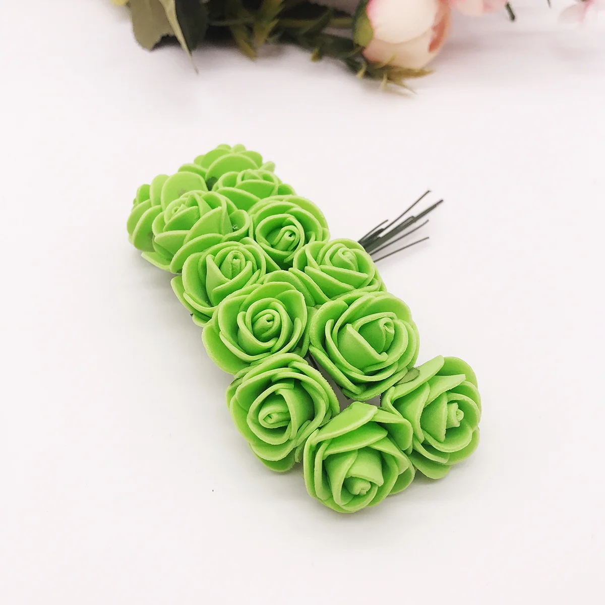 

144pcs 2cm Decorative Teddy Bear Rose PE Foam Artificial Flower Bouquet For Home Wedding Decoration DIY Wreath Fake Flower