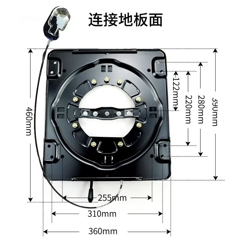 3.0mm Steel Plate Swivel Seat Base 360 Degree Rotatable For RV Van Camper Boat Truck Bus Seat Swivel Base With Control Switch