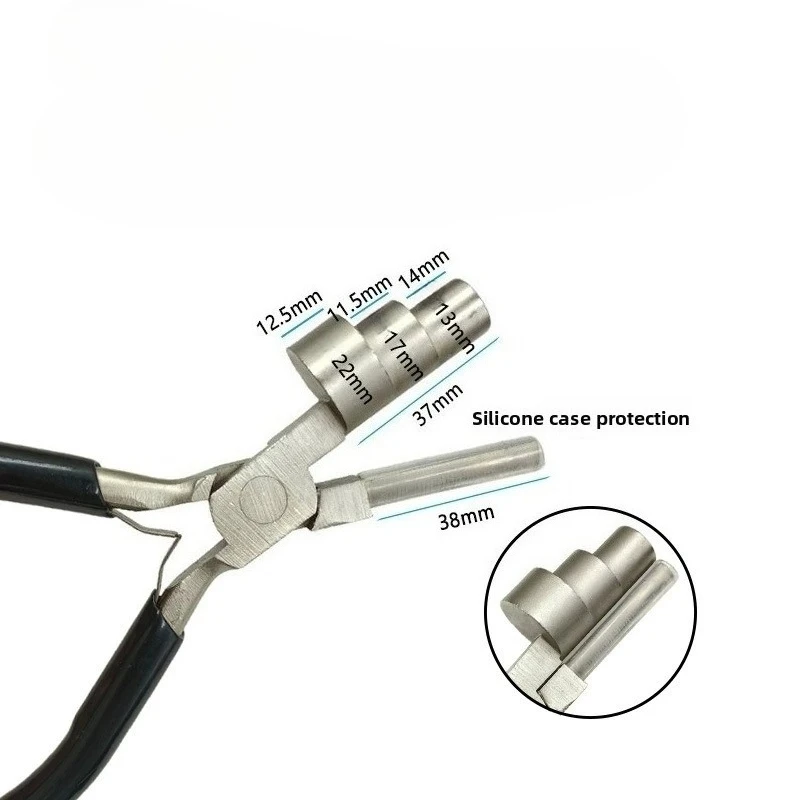 Wire Bending Pliers Multi-Size 13 17&22mm Barrels Stainless Steel Jaws,Grip Handle ,Wrapping Tool For Jewelry Making