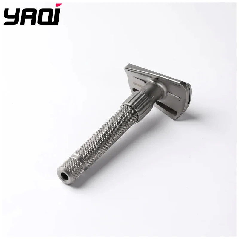 YAQI Ghost 90DC Cross Grain Pattern Professional Men Hair Style Beard Comb Accessory Titanium Light Weight Safety Razor