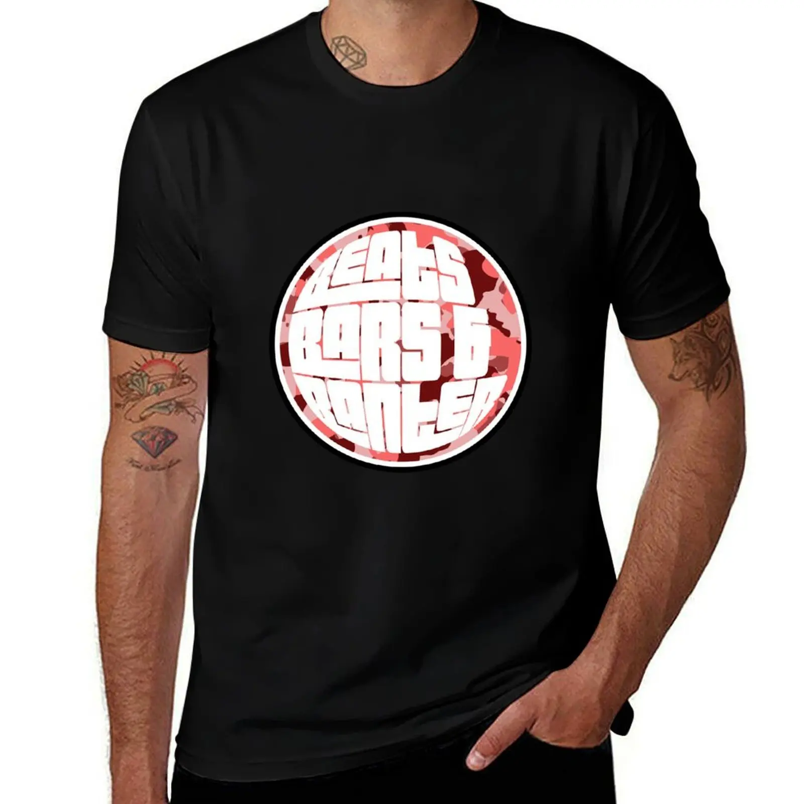Beats, Bars & Banter - Pink Camo T-Shirt Street Style Casual Tee Shirt