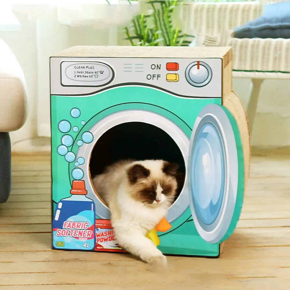 

Cartoon Cat Scratcher House Corrugated Paper Camera/Radio/TV Cat Scratcher Box Wear Resistant Cat Corrugated Scratch Toy