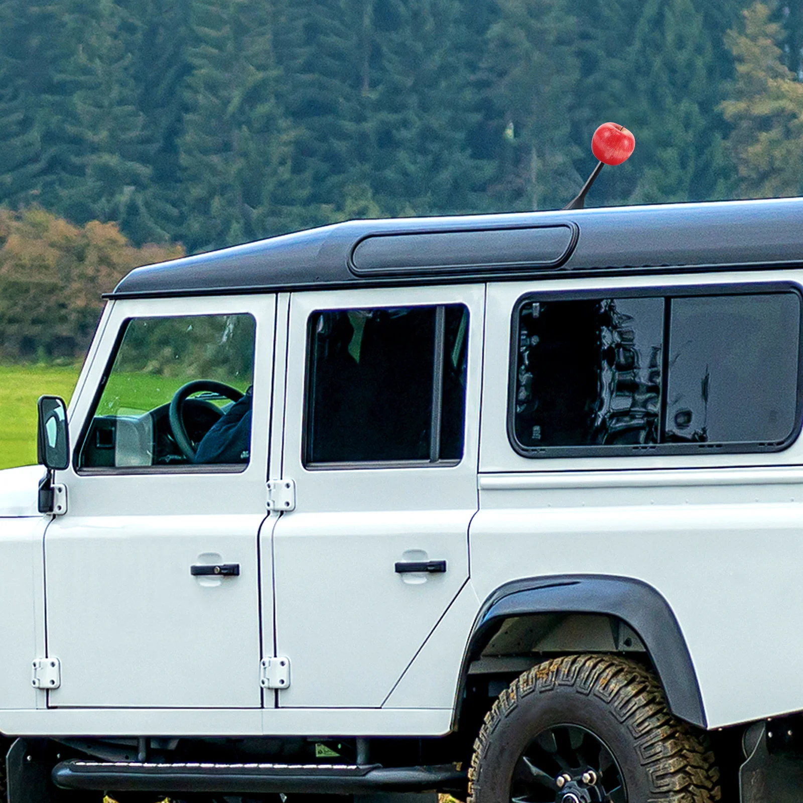 أغطية هوائي السيارة على شكل كرة على شكل تفاحة، لطيفة لملحقات السيارة ذات التصميم الخارجي