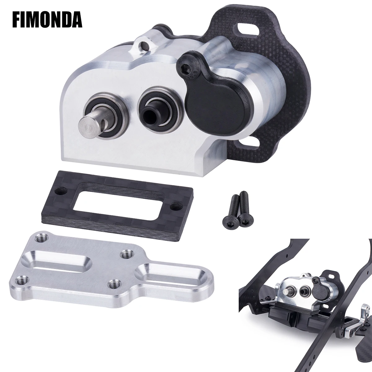 

48 Pitch Ultralight Portal Transmission Gearbox with Slipper Pad for 1/10 LCG Chassis, Cheater Rigs, Capra, SCX10 III, AR45 Axle