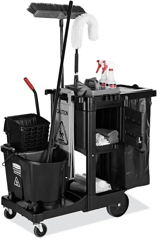 Rubbermaid Commercial Products Executive Series Janitorial and Housekeeping Cleaning  Black, 38.4