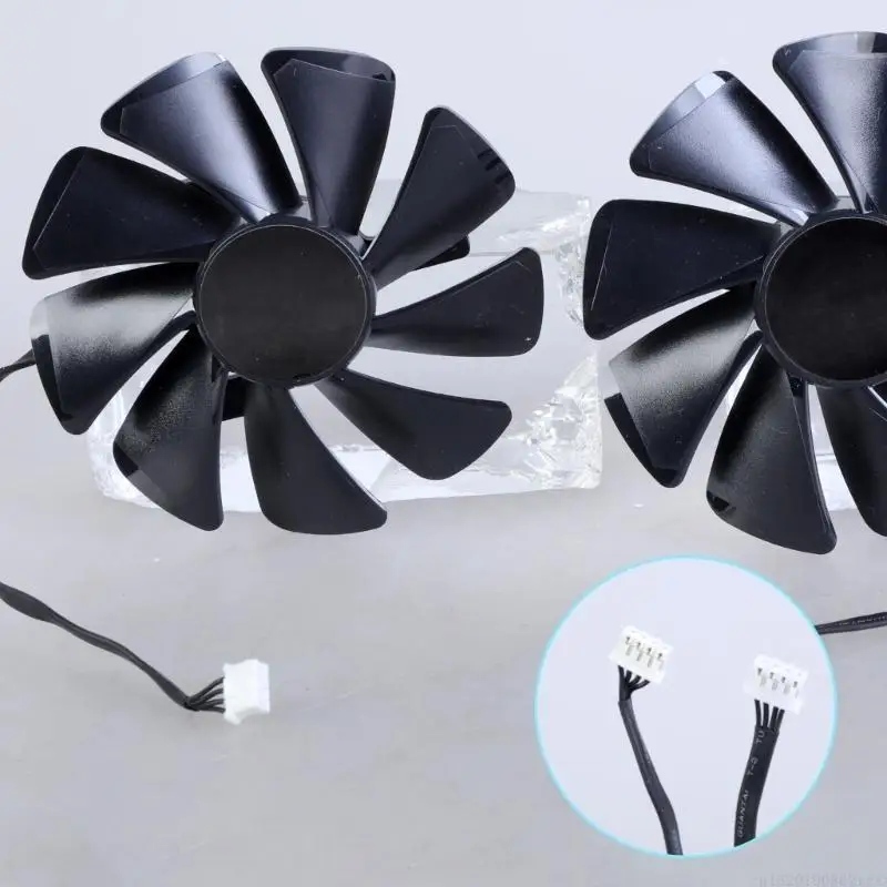 D5BB 1PAIR FD10015M12D 12V 0.45A Grafische kaartkoeling VGA Coolers Fan 4pin voor RX580 2048SP 8G D5