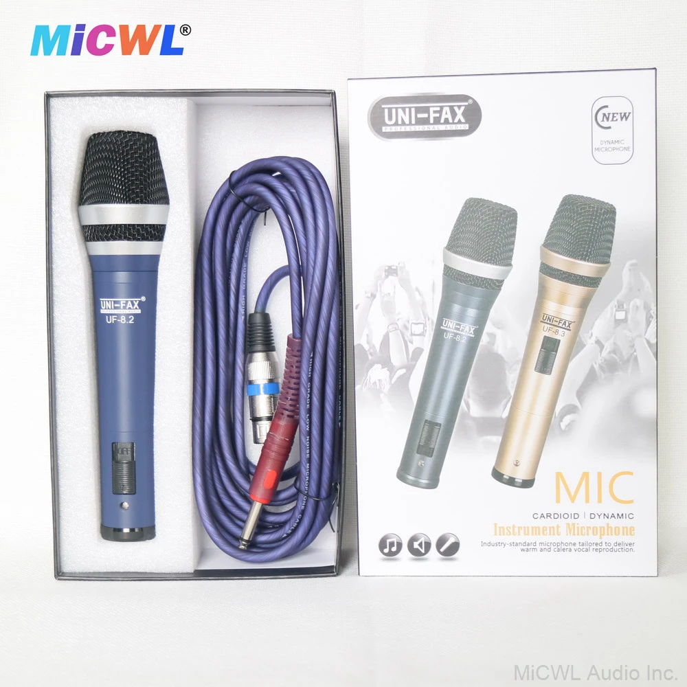 Blauwe C8.2 Bedrade Dynamische Vocale Microfoon Podium Sing Vocal Dj Karaoke Instrument Interview Xlr 3pin Sterke Kabel Micwl C82