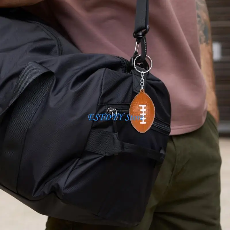 

G6DE Sport Styles Simulated Foam Balls Keychain Pendant Backpack Hangings Ornament Keyring Purse Bag Backpack Decoration