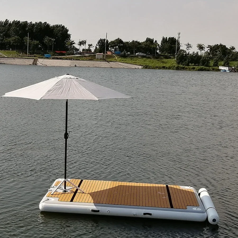 floating island inflatable pontoon using in the sea