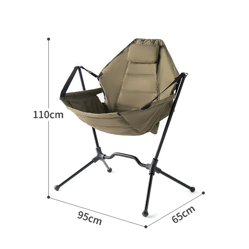 Directly from the manufacturer Outdoor folding rocking chair Folding rocking chair Portable full set Picnic recliner Beach moon