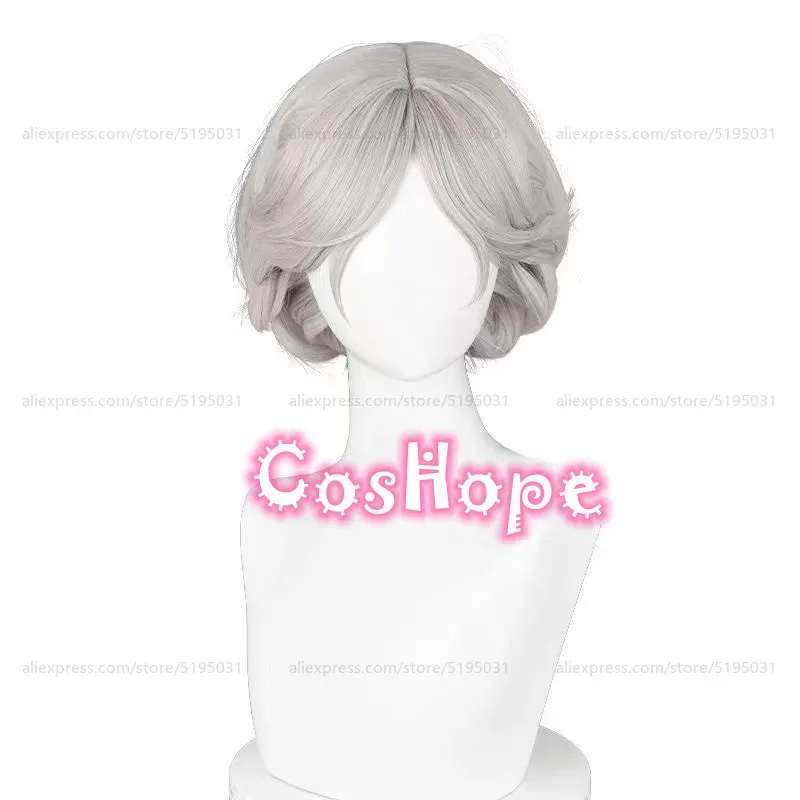 2025 sangrenta rainha mary 43cm peruca cinza quente anime cosplay resistente ao calor perucas sintéticas dia das bruxas