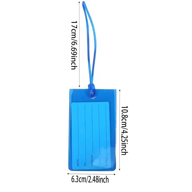 10/20PCS Etichetta per bagagli Spedizione d'imbarco PVC Etichette per bagagli Accessorio da viaggio Donna Uomo Valigia ID Indirizzo Nome Titolare Etichetta per borsa