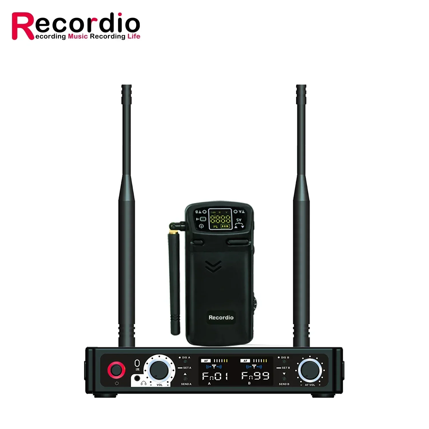 2025 GAW-M802 Sistema de monitorización intrauditivo estéreo Sistema de monitor inalámbrico Tamaño ligero y pequeño 655-679MHZ