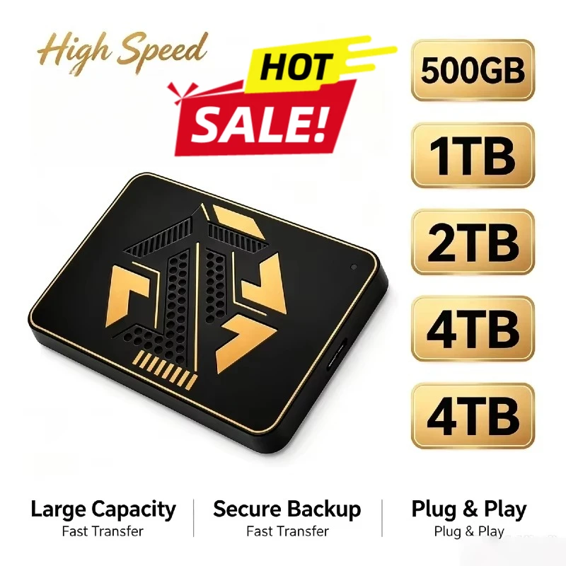 TOSHARA A3 4TB 2TB 1TB 500GB Encrypted Backup Drive for PS5 Desktop Laptop Mac Boost Gaming Storage Pro Max Ultra